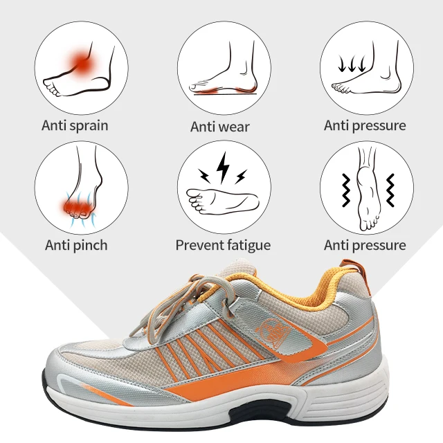 JIEJU Original Comfortable Dress Mens Manufacturers For Men Diabetic Foot Ulcer Shoes Orthopaedic Shoes