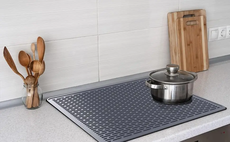 Extra Large Silicone Dish Drying Mat Glass Top Stove Mat For Electric Stove Silicone Stove Top Cover