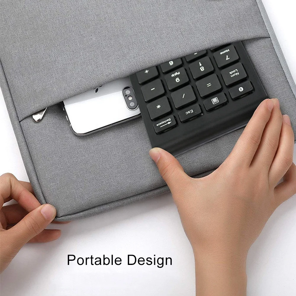 Wireless Numeric Keypad 22 Keys Portable Number Numpad with 2.4G Mini USB Receiver for Laptop Notebook, Desktop, PC