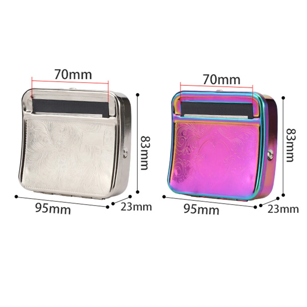 Wholesale Rolling Machine Metal Roller Smoking Accessories rolling paper Cigarette Roller Tobacco 70mm rolling machine