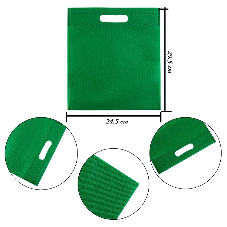 Cheap Price Eco-friendly Non-woven D Cut Bag Carry Grocery Shopping Tote D-cut Non Woven Bag