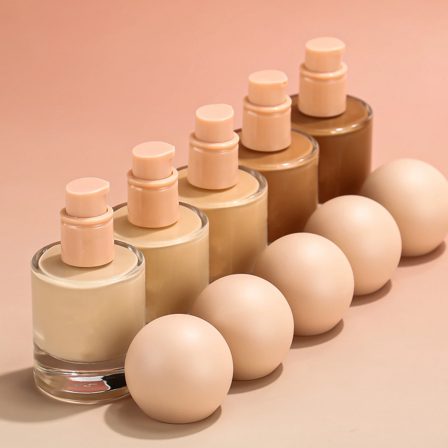 Cream Your Custom Foundation Long lasting Face Makeup Cruelty Free Pink Bottle Foundation Matte