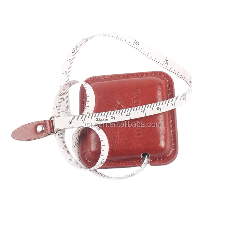 2024 Hot Selling Custom Logo Embossed Pu Leather Retractable Tape Measures With Logo