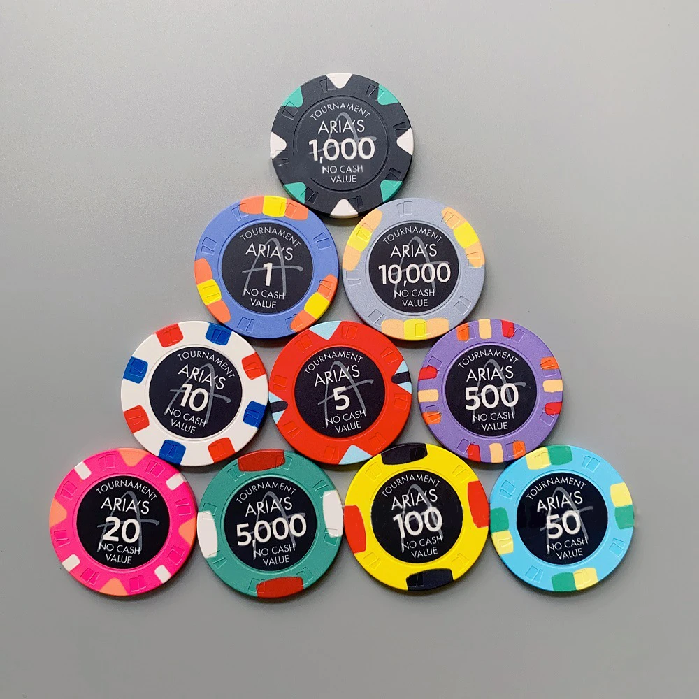 Ceramics Texas Poker Chips Round Chips Concave Convex Multicolor Customization Board Game