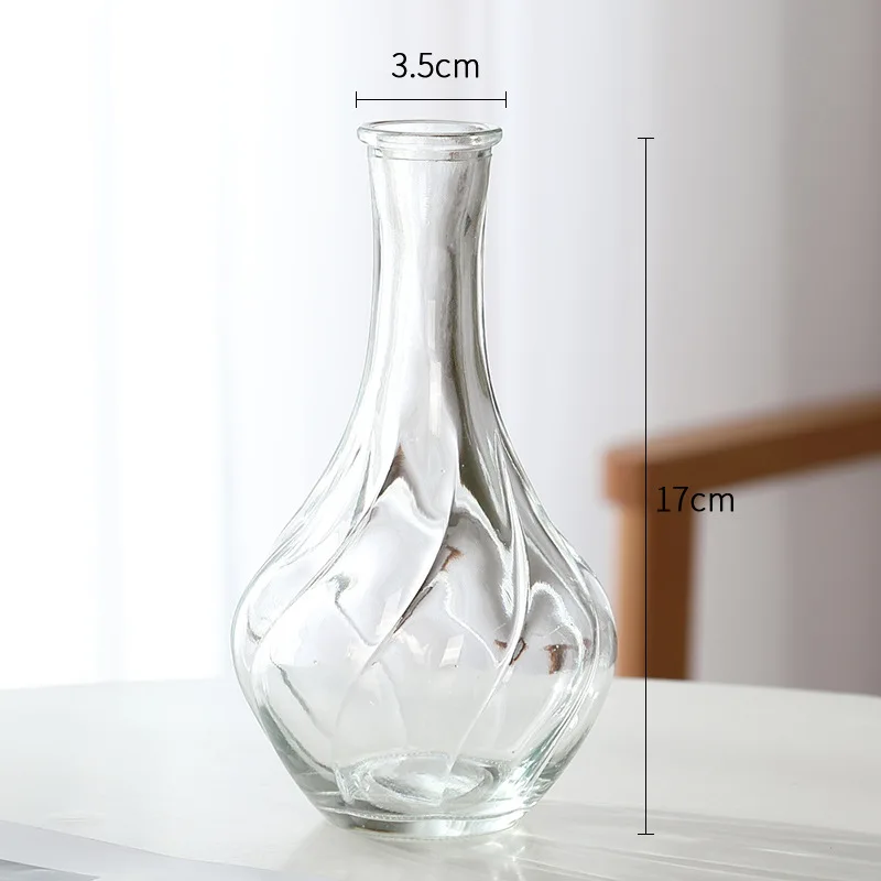 Nordic Creative Simple Glass Vase Transparent Hydroponic Plant Colored Vase Office Table Decorative Glass Manufacturer