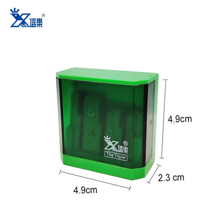 Top manufacturer custom logo fancy three holes pencil sharpener cutter transparent shell Pencil Sharpeners for office school