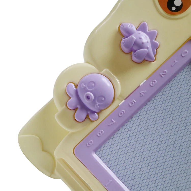 2024 Funny Learning Drawing Toys 2 Stamp Plastic Erasable Portable Magnetic Writing Board For Baby Kids
