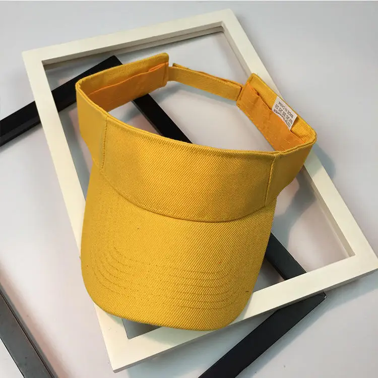 Custom embroidery Logo Sublimation Outdoor Visor  cap Beach Adjustable Sun Cap Visor Hats