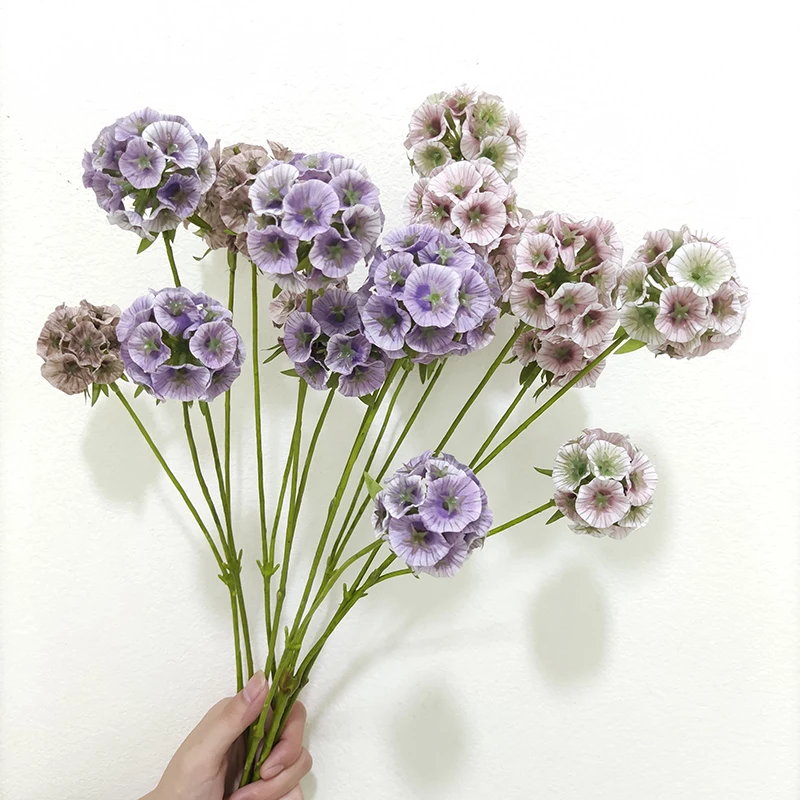 High Quality Artificial Flowers Silk Artificial Chrysanthemum Ball Flower Faux Windmills Fruit Flowers