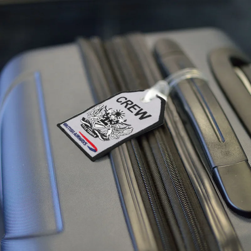 Custom Made Logo Branded Traveller Embroidered Luggage Tags Personalized Modern Embroidery Designs Luggage Suitcase Bag Tag