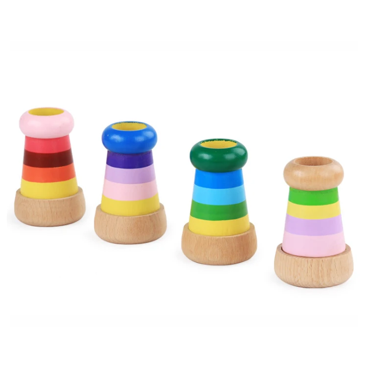 Children Magical Toy Bee Eye Multi-prism Effect Mini Wooden Kaleidoscope