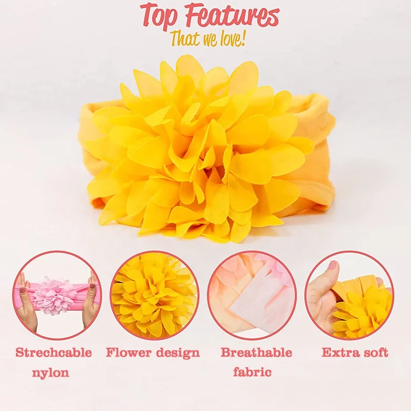 wholesale nylon headband baby headband donut nylon hair band turban head wrap baby headband