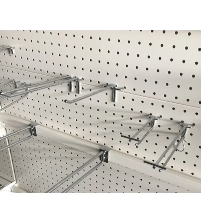 Grid Hook for Perforated Back Panel Supermarket Gondola