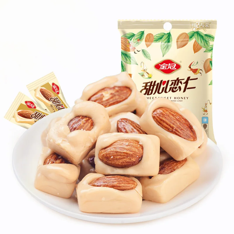 Jinguan Sweetheart Love Kernel 468g Bulk Hard Candy Youguo Milk Crisp Fruit Kernel Snack Sugar Wholesale
