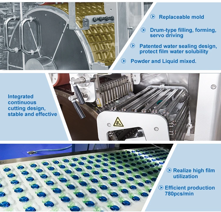Polyva soap making laundry small powder detergent production line pod capsule pva packaging machine