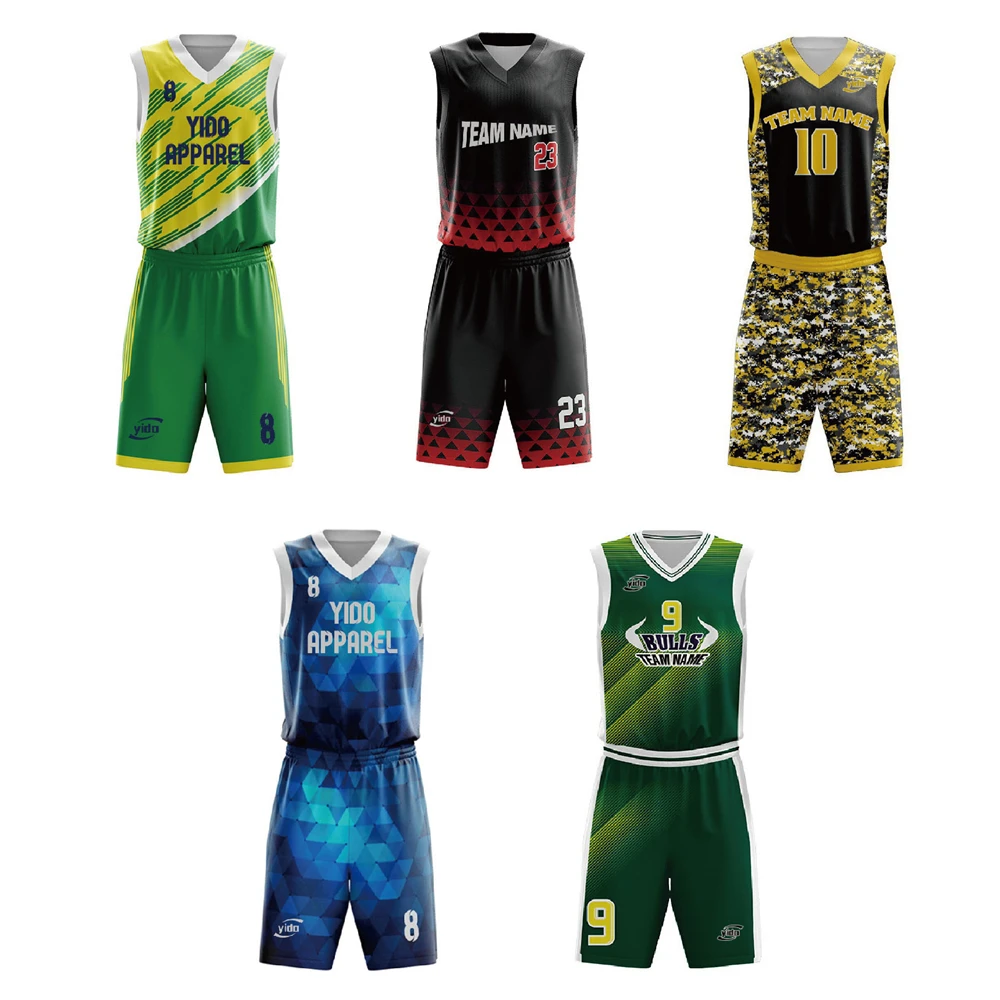 Amateur basketball team custom 3D design black basketball jersey for men