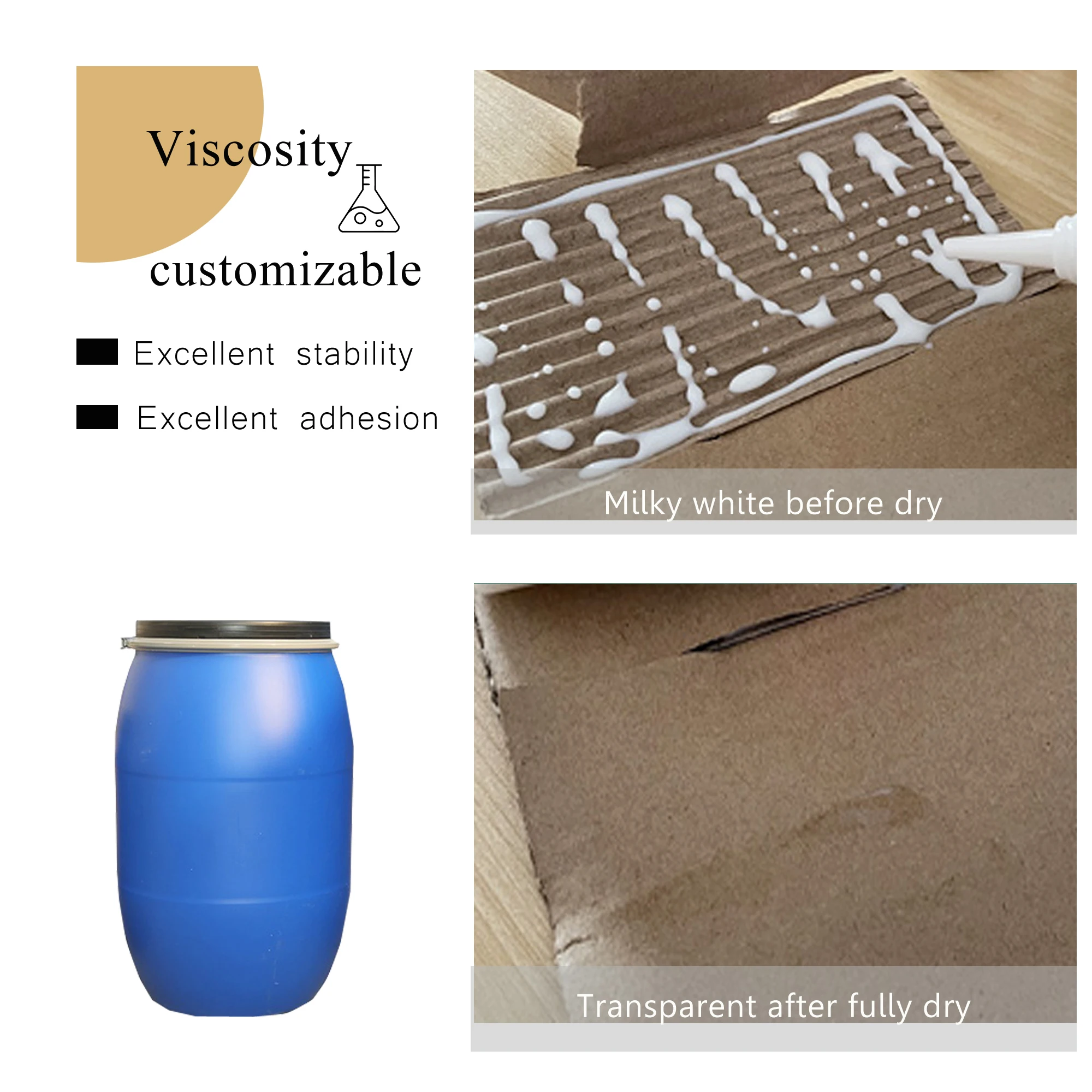 Paper glue for Corrugated paper box strong adhesion carton sealing