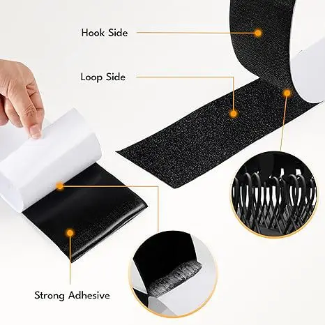 5 Metre hook and loop Of Adhesive Backed Velcro Self-Adhesive Velcro Car Sofa Screen Window Curtains Shoes Clothing