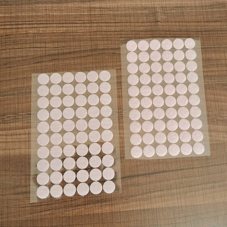 Customize die cut self adhesive hook and loop dots