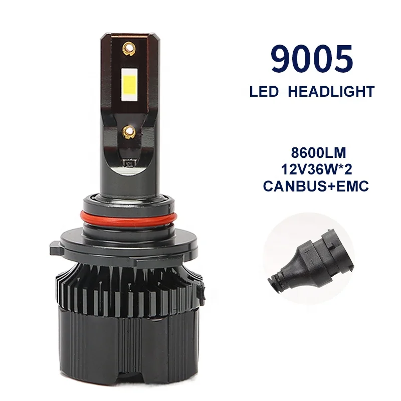 Фабрика K5 8600lm 72w фары для P13W h13 h1 h7 9005 9006 Авто светодиодные лампы мотоцикла h4