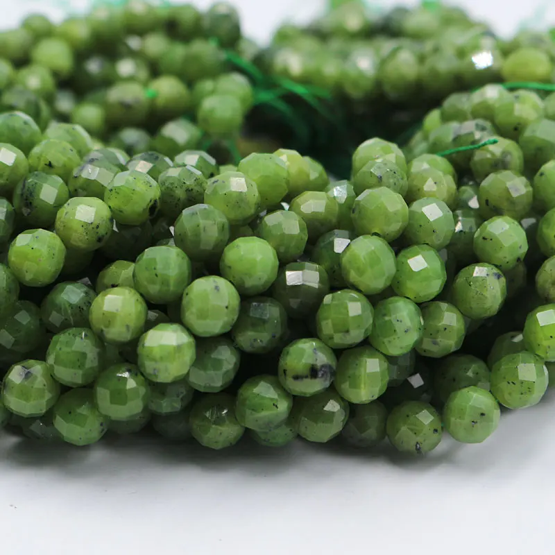 Hot Selling Natural Polish Nephrite Jade New Canada Green Jade Gemstone Loose Beads For Jewelry Making Factory Wholesale