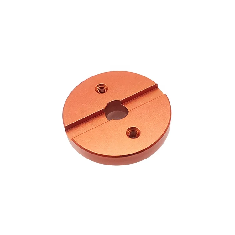 OEM/ODM CNC Machining, Broaching, and Drilling Services Orange and Black Anodized Aluminum Component Manufacturing