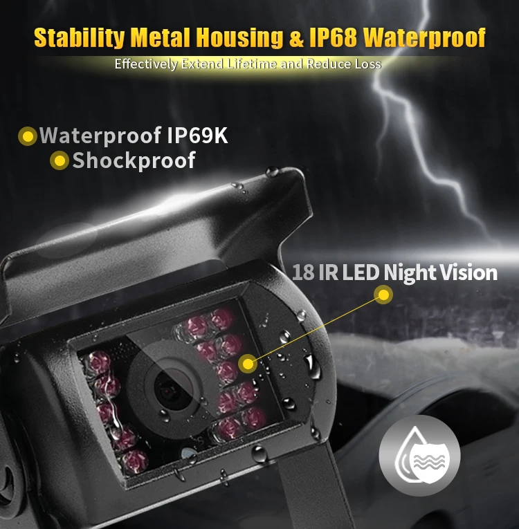 7inch inch DVR monitor quad view 1 2 3 4 channel truck camera recorder system 1080P Digital car Camera cctv System Reversing Aid