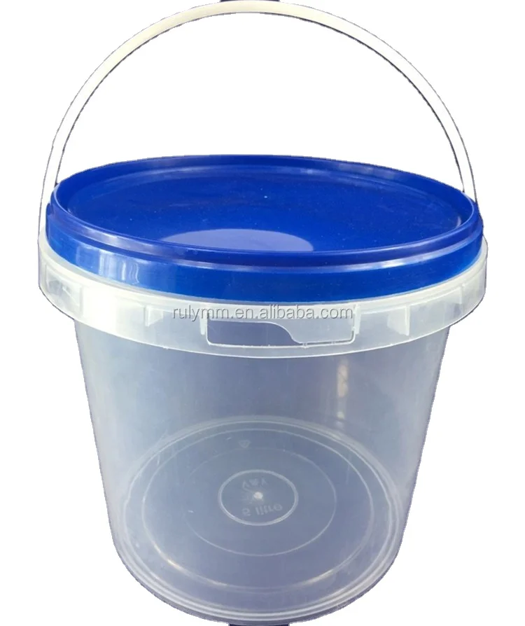 Custom Food Grade 1Gallon  Round  Plastic Bucket with Lid and Handle for Ice Cream