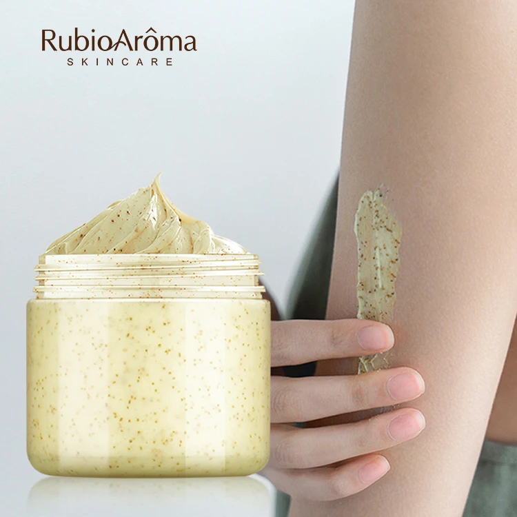 RubioAroma Wholesale Private Label Natural Organic Whitening Moisturizing Whipped Fruit Scrub Set Coffee Sugar Body Scrub