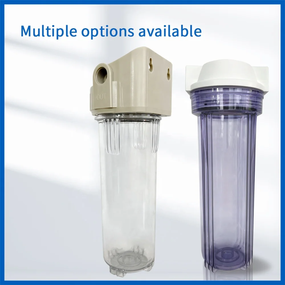 reverse osmosis water filter outer shell  leading end 10inch blue/  translucence /water filter housing