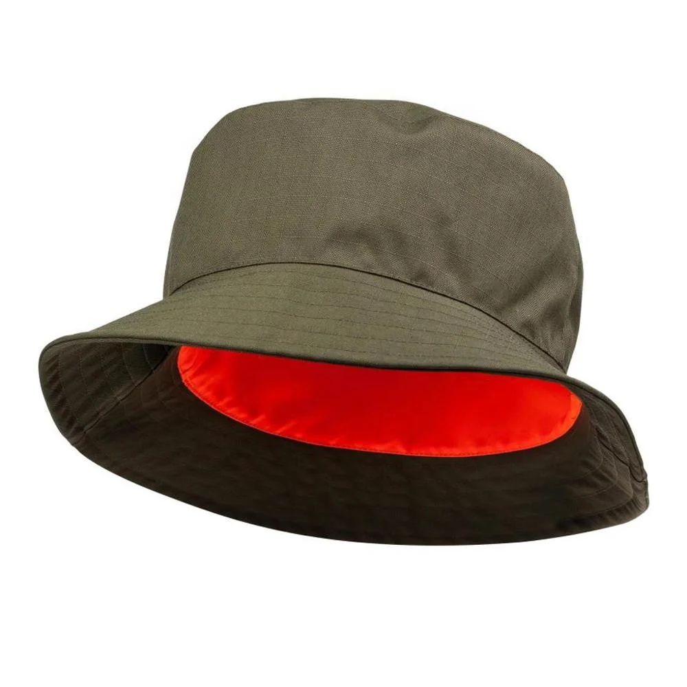 Reversible Military Green Neon Orange Tactical Hunting Camping Bucket Hat Custom Waterproof Outdoor Cap