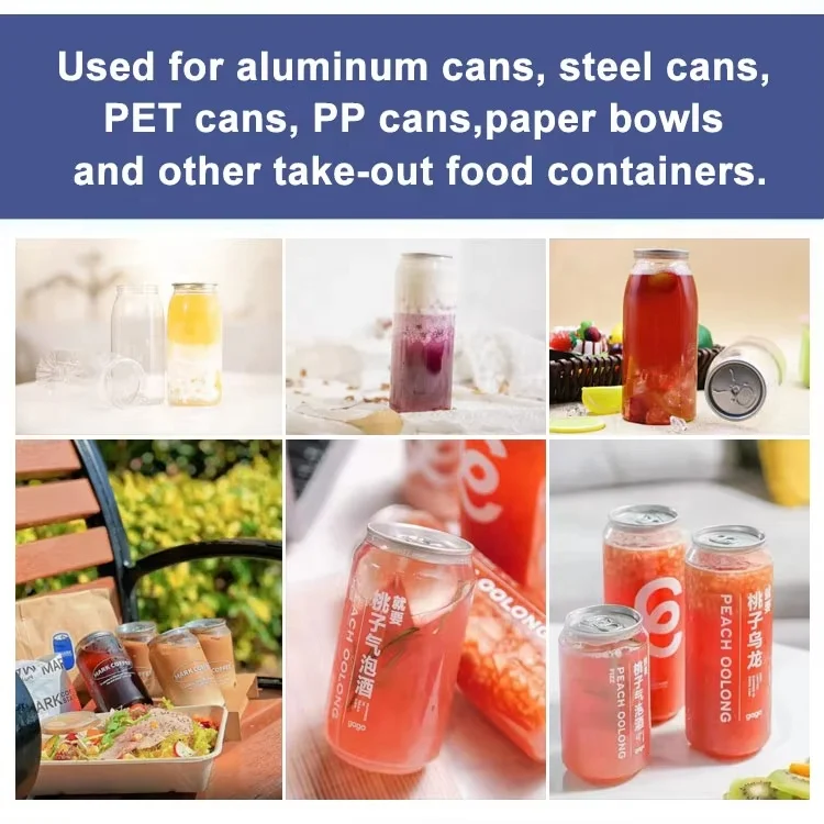 High Efficiency Touch Screen Cola Can Sealing Machine Without Base Non Rotary Seamer Soda Aluminum Tin Jar sealing machine