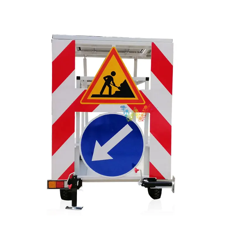 3300mm*1400MM Yellow Flash Road Construction Portable Trailer Solar LED Traffic Arrow Board