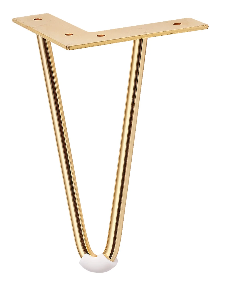High-quality Hairpin Legs Gold Color Hair Pin Metal Coffee Table Legs Sofa Iron Plating Sofa Feet