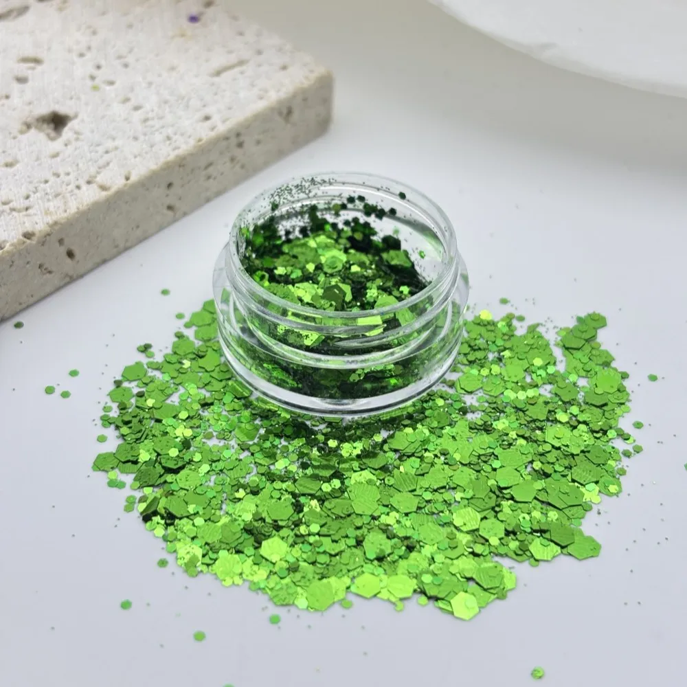 Chunky Glitter PET Flake Mixed Fine Powder Face Glitters for Craft Resin Tumbler Ornament Painting Hair Body Wedding Decor