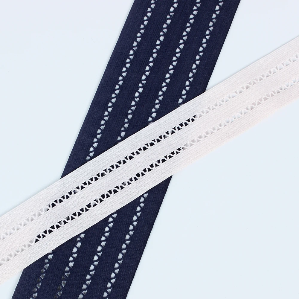 Custom Nylon Spandex Elastic Webbing Band Garment Accessories Knitted Elastic Straps