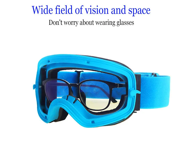 talos  Outdoor double-layer anti - fog anti - sand sports glasses men and women skiing goggles