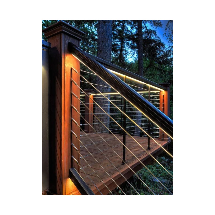 Stair/Balcony/Deck Stainless Steel 316 Cable Wire Rope Balustrades & Handrails Railing fencing Design