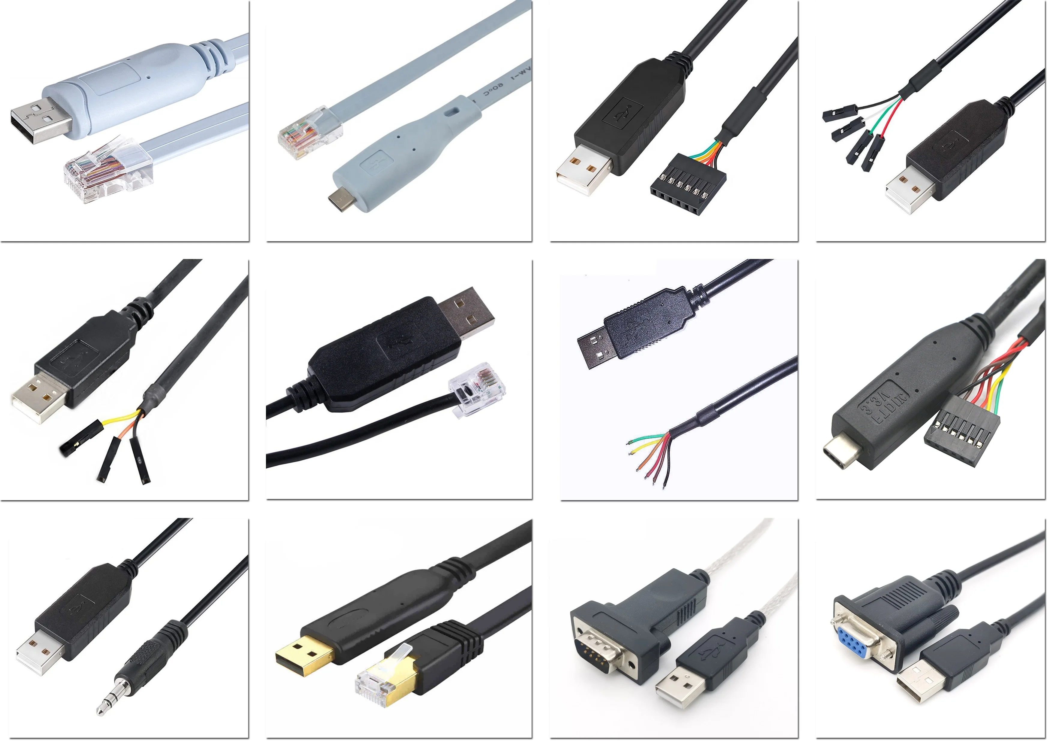 USB to RS485 Level Serial UART Converter Cable FTDI Chipset 6 Way Wire End Stripped Cable USB RS485