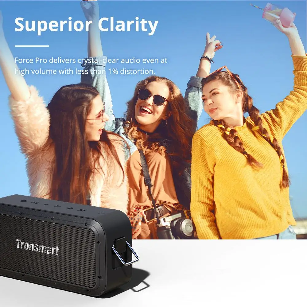 Tronsmart Commercial Tumbler Wireless Party Wireless Infinity Boofer Download Speaker Solar Wireless Speaker And Power Bank