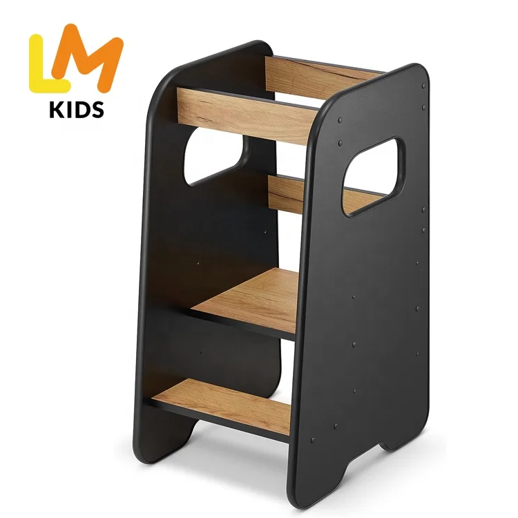 LM KIDS montessori learning tower babies and kids adjustable helper stool safety learning tower for toddler
