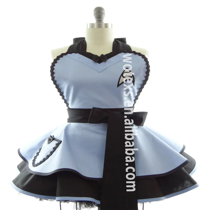 Free samples European sexy lace aprons royal court princess lace dress long interesting Ladies aprons