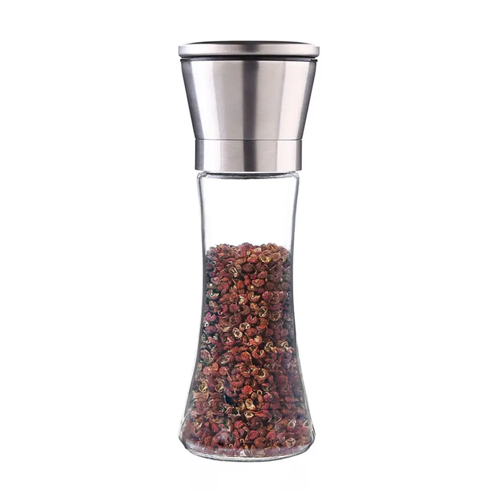 Manual Customized Pepper Mill Adjustable Stainless Steel Salt and