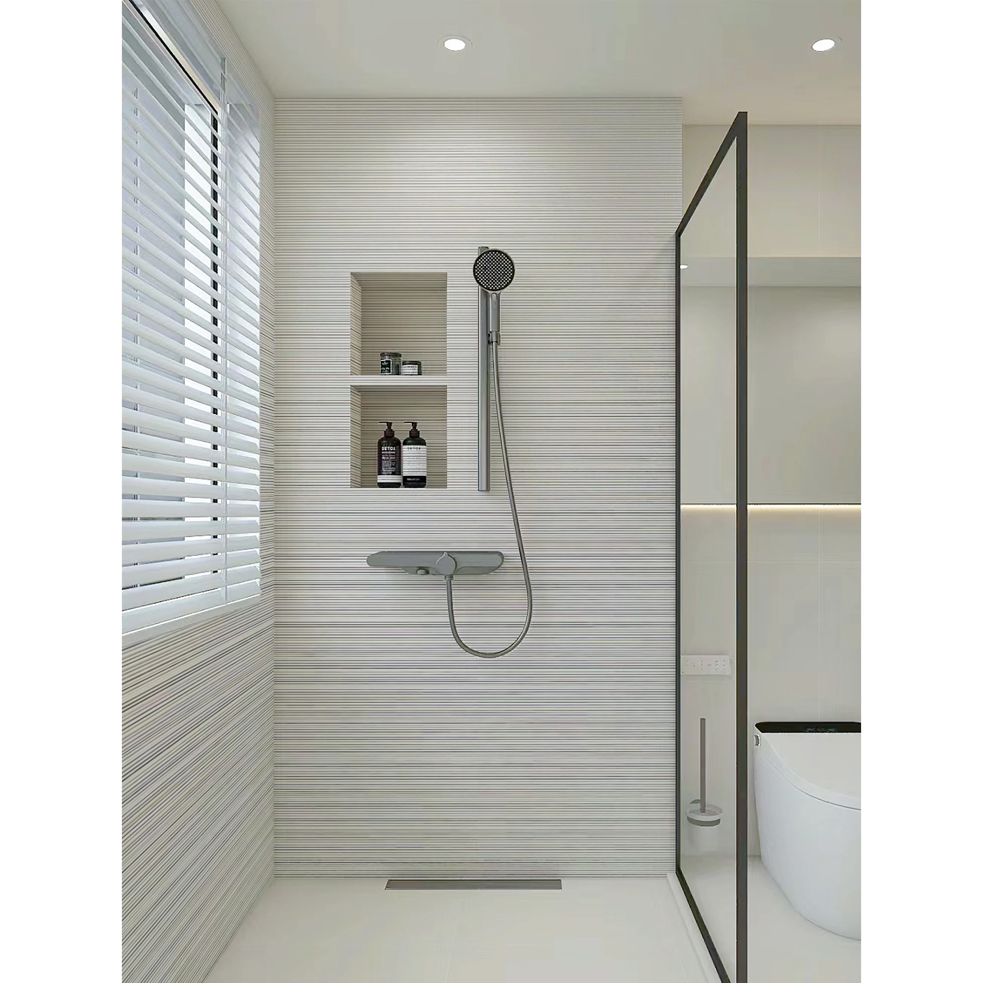 MC Shower Room Easy Install Convenient Construction 3D Decorative Wall Panel Cladding Interior