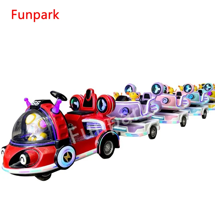 Amusement park camera LCD screen children train rides ocean themes train for sale electric trackless train