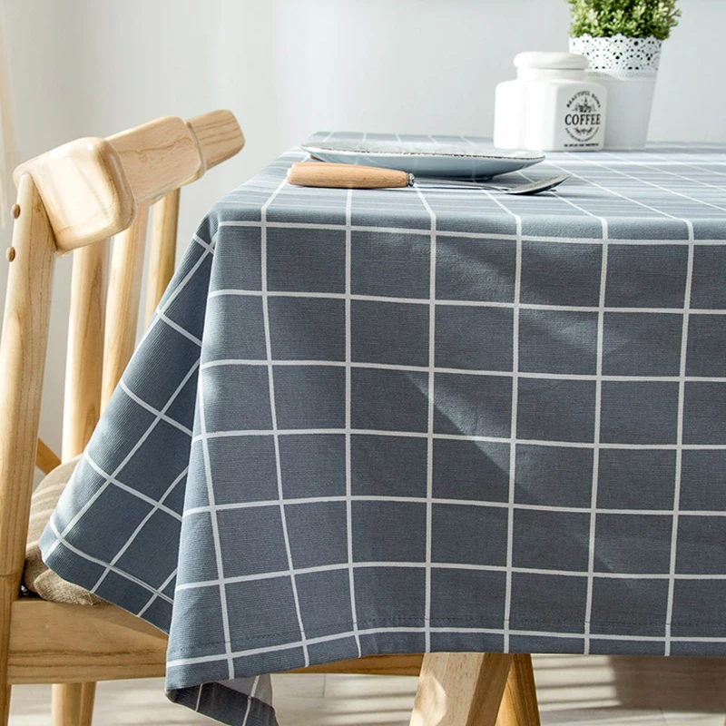 Cotton Linen Rectangle Tablecloth Dust Proof Dining Table Cloth Table Cover for Coffee Table Picnic Water Proof Mat