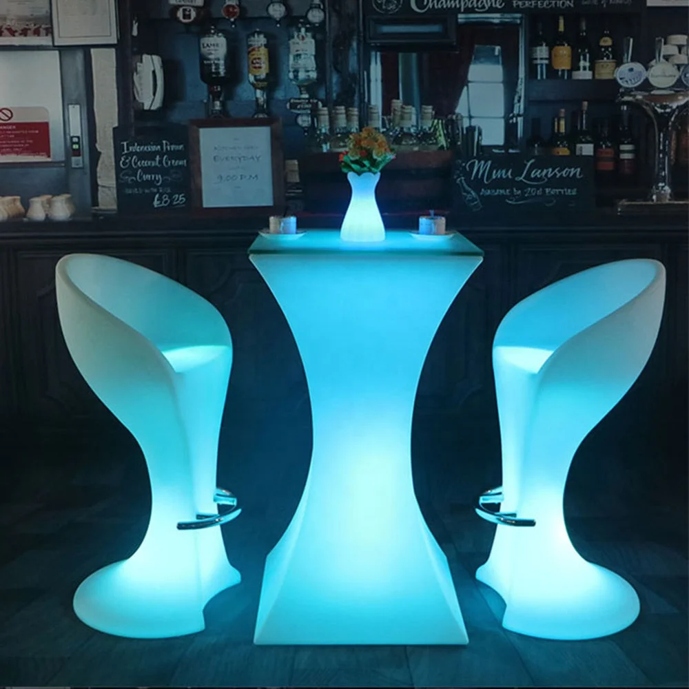 led light party rental table stand event modern furniture