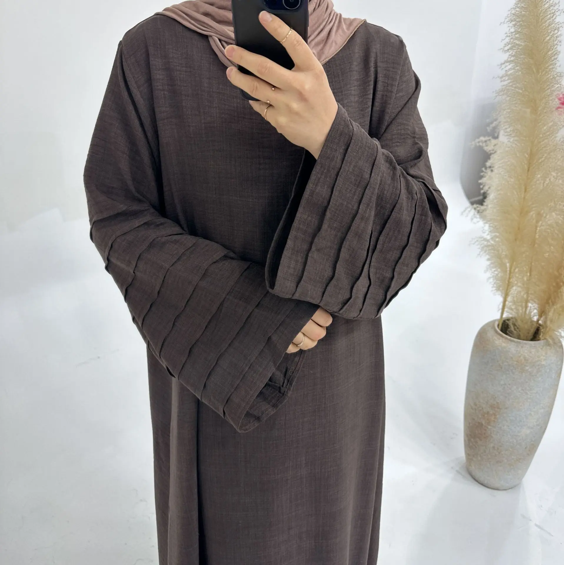 SunnyBaby Islamic Clothing Arabic Dubai Muslim Dress Loose Large Size Elegant Women Robe Abaya Femme