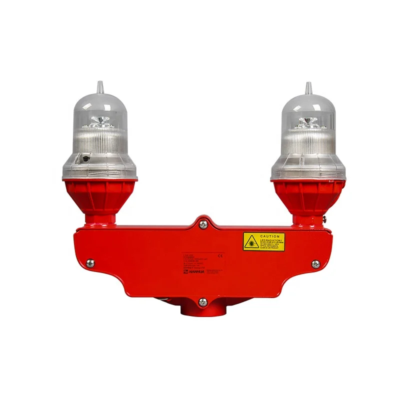 LS810D aircraft warning light double for telecom tower ,building,cranes,airport