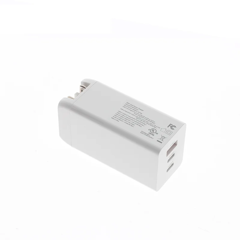 Type c USB-a 3 port 65w PD GaN Watt Charger Quick Charger 3.0 Cellphone Charging whit US plug